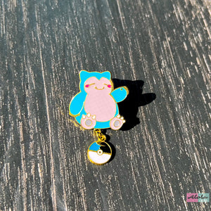 Snorlax pin pokeball