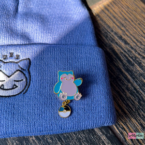 Snorlax pin pokeball